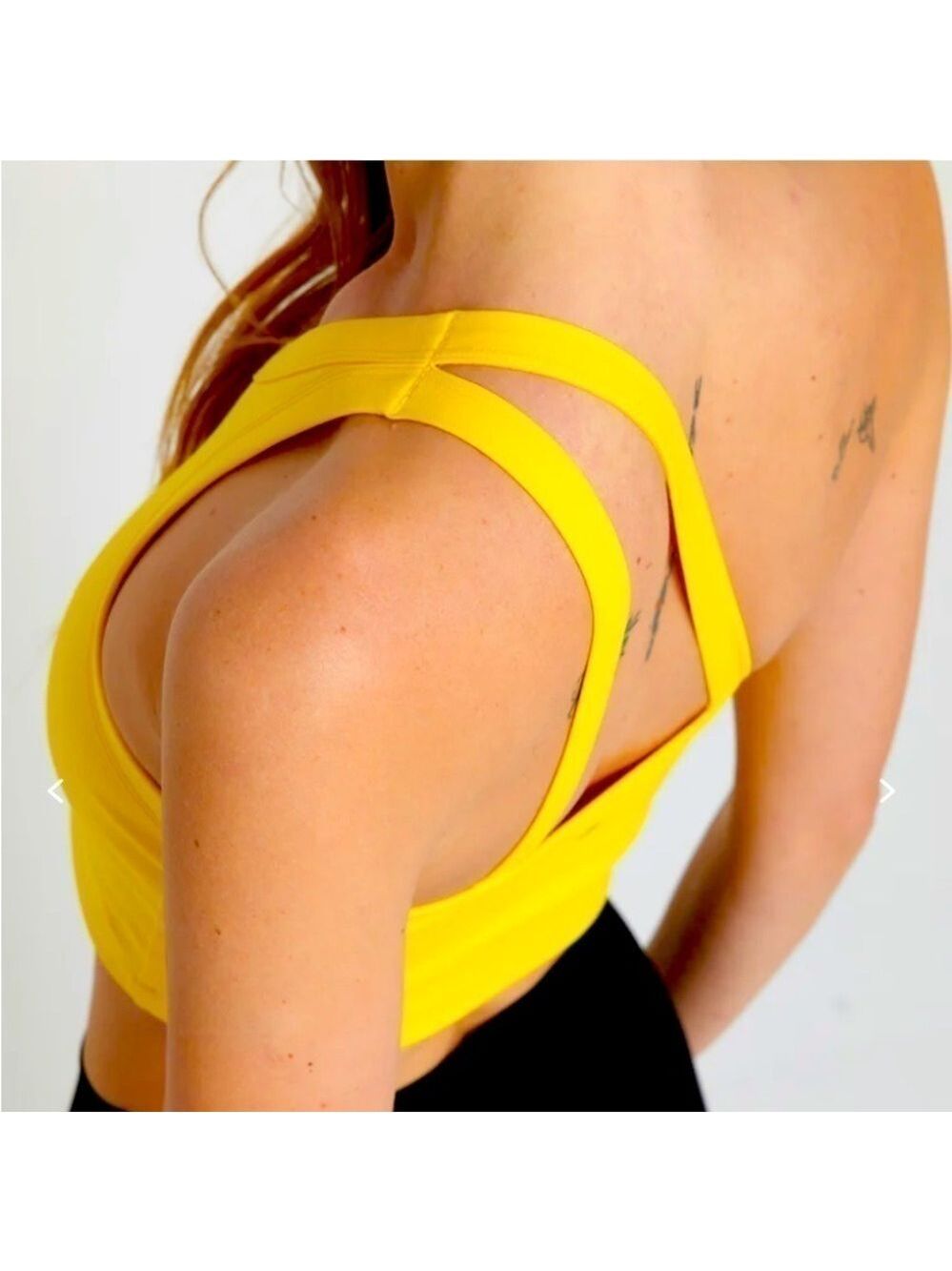 Spiritual Gangster One Shoulder Yellow Tank top bra - Picture 5 of 10
